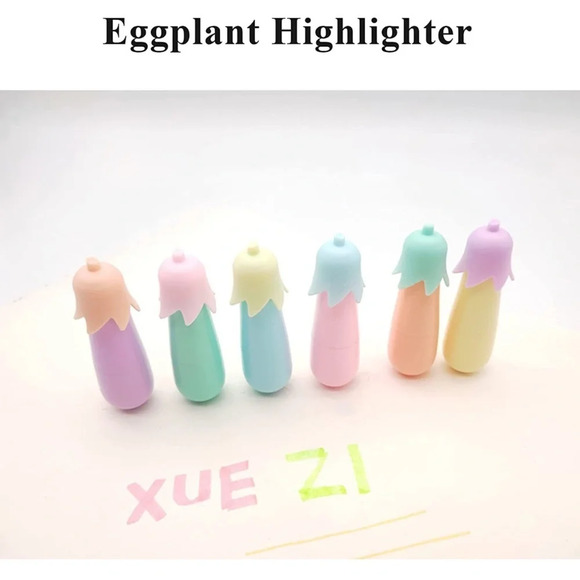 KAWAII Eggplant 🍆 Highlighters - Picture 7 of 9